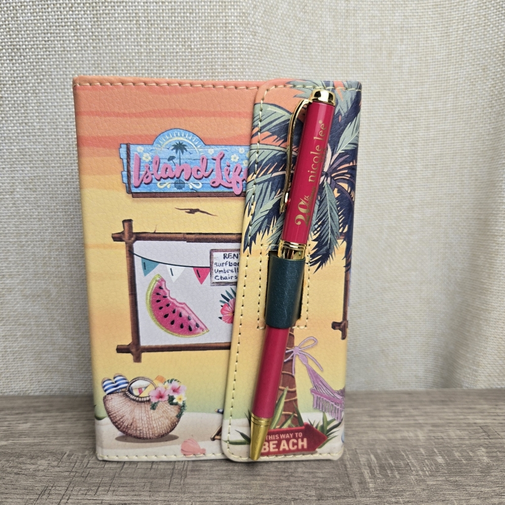 Nicole Lee Monthly Planner Notebook Journal "Sun and Sand" NWT